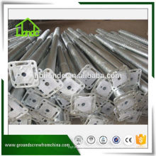 Solar Galvanized Steel Ground Screw With Square Flange